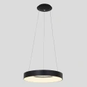 Steinhauer pendant luminaire RINGLEDE - Ø 48CM large, round, direct / indirect IP20, black matt dimmable