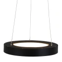 Steinhauer pendant luminaire RINGLEDE - Ø 48CM large, round, direct / indirect IP20, black matt dimmable
