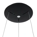 Steinhauer pendant luminaire RINGLEDE - Ø 48CM large, round, direct / indirect IP20, black matt dimmable