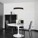 Steinhauer pendant luminaire RINGLEDE - Ø 48CM large, round, direct / indirect IP20, black matt dimmable