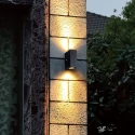 Steinhauer Steinhauer Outdoor wall luminaire, LED, 2 flames, 4W, 2700K, IP44, black
