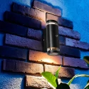 Steinhauer Steinhauer Outdoor wall luminaire, LED, 2 flames, 4W, 2700K, IP54, black