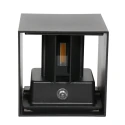 Steinhauer Steinhauer Outdoor wall luminaire, LED, 2 flames, with sensor, 2x3W, 2700K, IP54, black