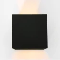 Steinhauer Steinhauer Outdoor wall luminaire, LED, 2 flames, with sensor, 2x3W, 2700K, IP54, black