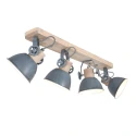 Luminaire de plafond GEARWOOD 4 flammes, réglable E27 IP20, vert gradable