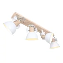 Luminaire de plafond GEARWOOD 4 flammes, réglable E27 IP20, blanche gradable