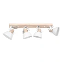Mexlite Luminaire de plafond GEARWOOD 4 flammes, réglable E27 IP20, blanche gradable