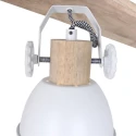 Mexlite Luminaire de plafond GEARWOOD 4 flammes, réglable E27 IP20, blanche gradable