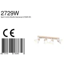 Mexlite Luminaire de plafond GEARWOOD 4 flammes, réglable E27 IP20, blanche gradable