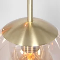 Steinhauer Luminaire à suspension BOLLIQUE 5 flammes E27 IP20, ambre, laiton, noir  gradable