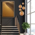 Steinhauer Luminaire à suspension BOLLIQUE 5 flammes E27 IP20, ambre, laiton, noir  gradable
