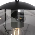 pendant luminaire BOLLIQUE 5 flames E27 IP20, amber, brass, black dimmable