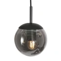 pendant luminaire BOLLIQUE 5 flames E27 IP20, amber, brass, black dimmable