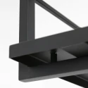 Mexlite Luminaire à suspension BUCKLEY 4 flammes, avec tablette E27 IP20, noir mat gradable