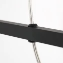 Mexlite Luminaire à suspension BUCKLEY 4 flammes, avec tablette E27 IP20, noir mat gradable