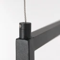 Mexlite Luminaire à suspension BUCKLEY 4 flammes, avec tablette E27 IP20, noir mat gradable