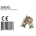 Luminaire de plafond GEARWOOD 3 flammes, rond, réglable E27 IP20