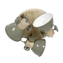 Luminaire de plafond GEARWOOD 3 flammes, rond, réglable E27 IP20