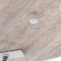 Mexlite Luminaire de plafond GEARWOOD 3 flammes, rond, réglable E27 IP20, bois, antique gradable