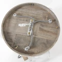 Mexlite Luminaire de plafond GEARWOOD 3 flammes, rond, réglable E27 IP20, bois, antique gradable