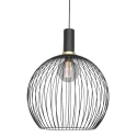 Mexlite Luminaire à suspension AUREOLE Ø 42CM à 1 flamme, grand, rond E27 IP20, noir mat gradable