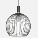 Mexlite Luminaire à suspension AUREOLE Ø 42CM à 1 flamme, grand, rond E27 IP20, noir mat gradable