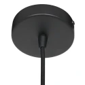Mexlite Luminaire à suspension AUREOLE Ø 42CM à 1 flamme, grand, rond E27 IP20, noir mat gradable