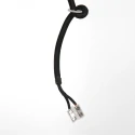 Mexlite Luminaire à suspension AUREOLE Ø 42CM à 1 flamme, grand, rond E27 IP20, noir mat gradable
