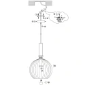 Mexlite Luminaire à suspension AUREOLE Ø 42CM à 1 flamme, grand, rond E27 IP20, noir mat gradable