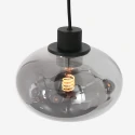 Steinhauer Luminaire à suspension REFLEXION 5 flammes, angulaire, langue, réglable E27 IP20, noir mat gradable