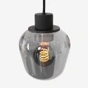 Steinhauer Luminaire à suspension REFLEXION 5 flammes, angulaire, langue, réglable E27 IP20, noir mat gradable