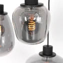 Steinhauer Luminaire à suspension REFLEXION 3 flammes, rond, réglable E27 IP20, noir mat gradable