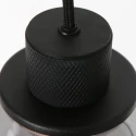Steinhauer Luminaire à suspension REFLEXION 3 flammes, rond, réglable E27 IP20, noir mat gradable