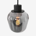 Steinhauer Luminaire à suspension REFLEXION 3 flammes, rond, réglable E27 IP20, noir mat gradable