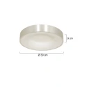 Steinhauer ceiling luminaire RINGLEDE - Ø 30CM small, round, direct / indirect IP20, silver brushed dimmable