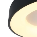 Steinhauer Luminaire de plafond RINGLEDE - Ø 30CM petit, rond, direct / indirect IP20, noir mat gradable