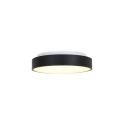 Steinhauer Luminaire de plafond RINGLEDE - Ø 30CM petit, rond, direct / indirect IP20, noir mat gradable