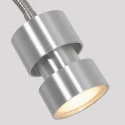 Steinhauer Luminaire mural NATASJA avec interrupteur, avec bras flexible GU10 IP20, acier brossé gradable