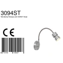 Steinhauer Luminaire mural NATASJA avec interrupteur, avec bras flexible GU10 IP20, acier brossé gradable