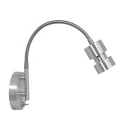 Steinhauer Luminaire mural NATASJA avec interrupteur, avec bras flexible GU10 IP20, acier brossé gradable