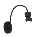 Luminaire mural NATASJA avec interrupteur, avec bras flexible GU10 IP20, acier brossé gradable