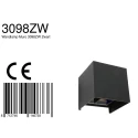 Steinhauer Luminaire mural d’extérieur MURO haut bas, forme en dé, réglable IP44, noir mat gradable