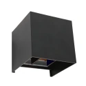Steinhauer Luminaire mural d’extérieur MURO haut bas, forme en dé, réglable IP44, noir mat gradable