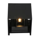 Steinhauer Luminaire mural d’extérieur MURO haut bas, forme en dé, réglable IP44, noir mat gradable