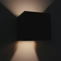 Steinhauer Luminaire mural d’extérieur MURO haut bas, forme en dé, réglable IP44, noir mat gradable