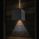 Steinhauer Luminaire mural d’extérieur MURO haut bas, forme en dé, réglable IP44, noir mat gradable