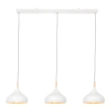 pendant luminaire BJORR 3 flames E27 IP20, white matt dimmable