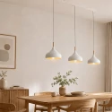 Mexlite pendant luminaire BJORR 3 flames E27 IP20, white matt dimmable