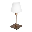 table lamp ANCILLA 1 flame, long, with switching function, conical E14 IP20, brushed bronze dimmable