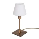 Steinhauer Lampe de table ANCILLA à 1 flamme, langue, avec fonction de commutation, conique E14 IP20, bronze brossé gradable